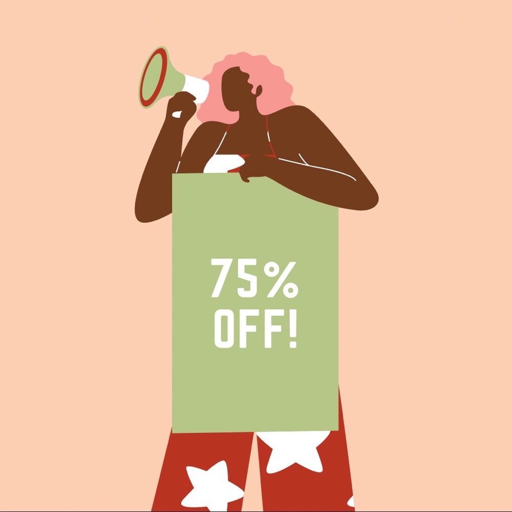 Everything below this line is 75% off!